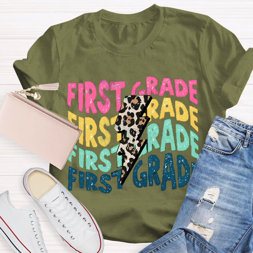 Personalized Grade Leopard print T-Shirt