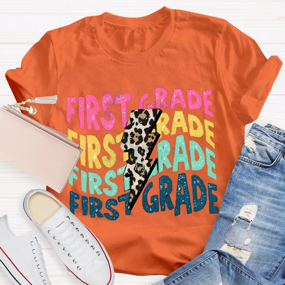 Personalized Grade Leopard print T-Shirt
