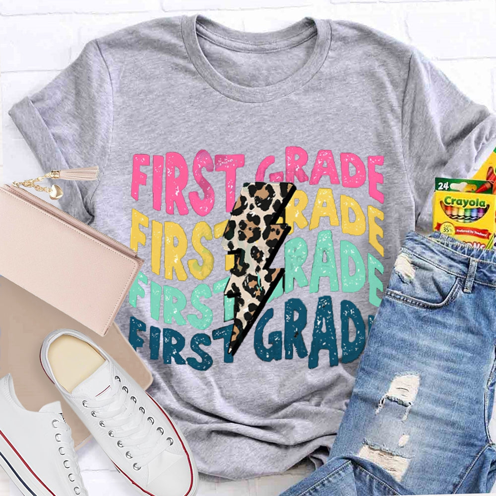 Personalized Grade Leopard print T-Shirt