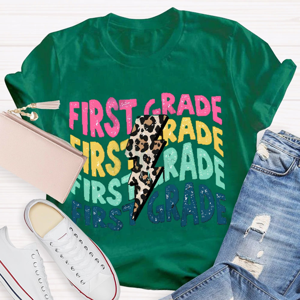 Personalized Grade Leopard print T-Shirt