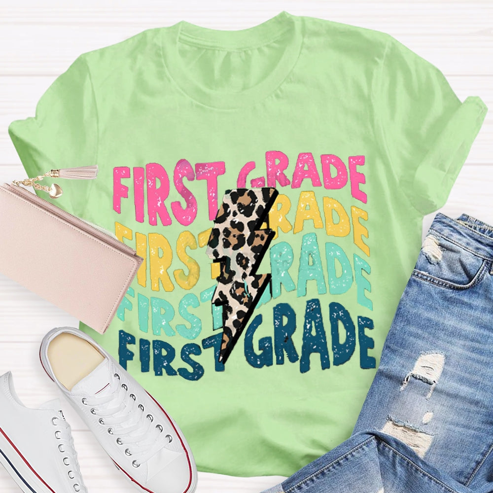 Personalized Grade Leopard print T-Shirt
