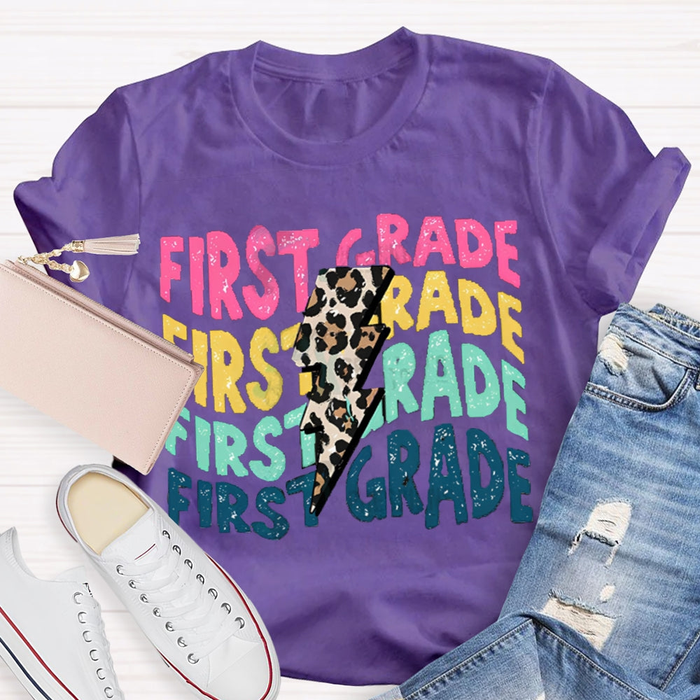 Personalized Grade Leopard print T-Shirt