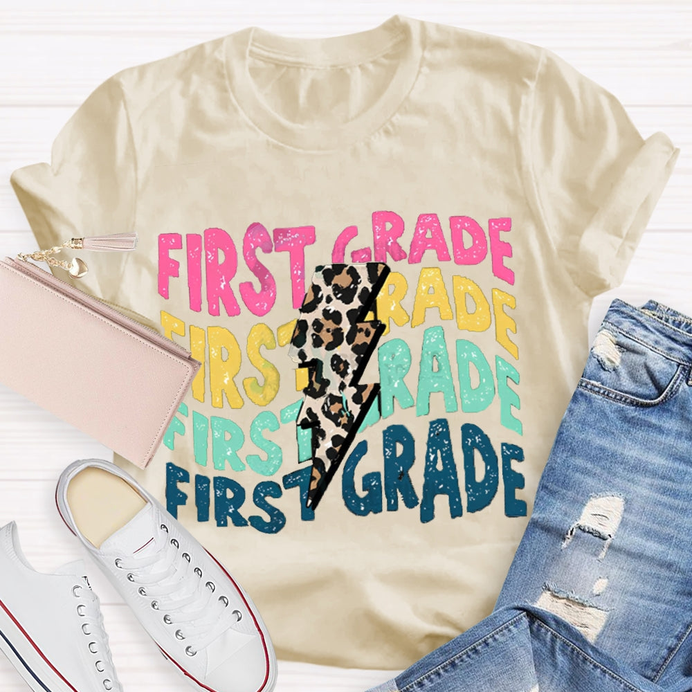 Personalized Grade Leopard print T-Shirt