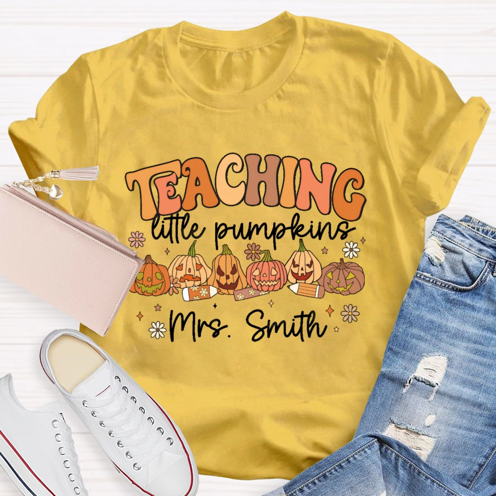 Personalized Name Teachinglife Pumpkins T-shirt