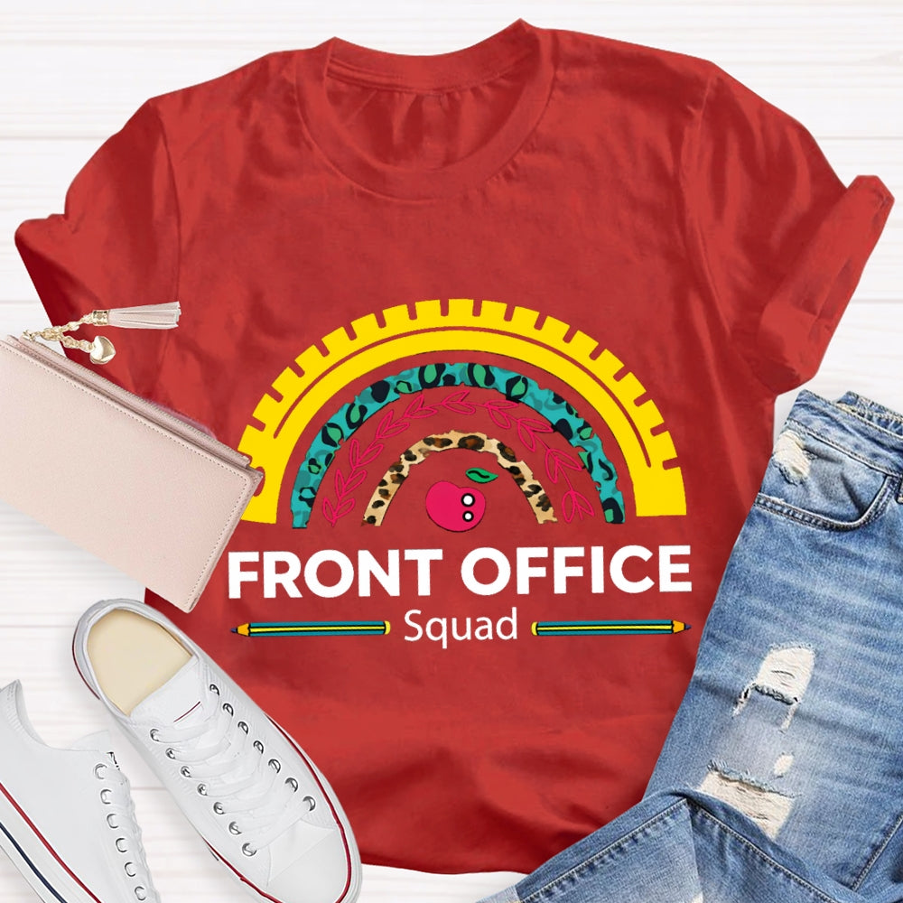 Front Office Squad Color Curves And Apples T-shirt