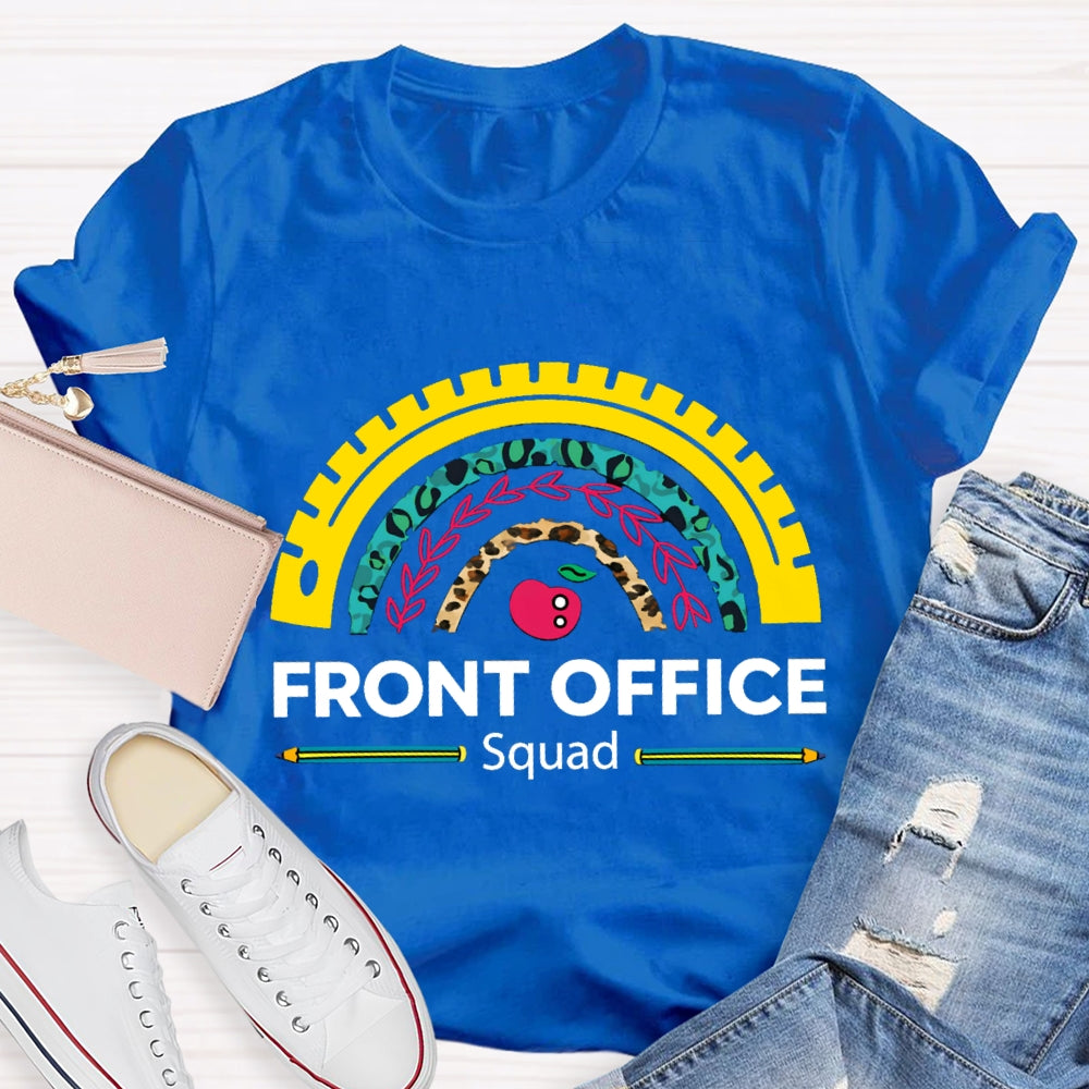 Front Office Squad Color Curves And Apples T-shirt