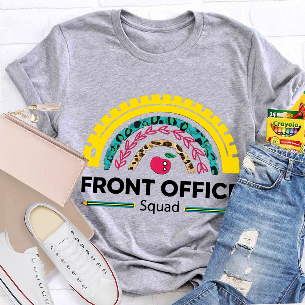 Front Office Squad Color Curves And Apples T-shirt