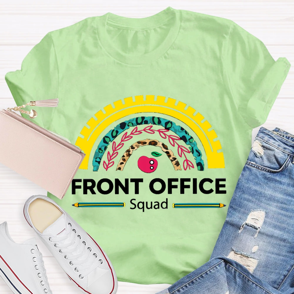 Front Office Squad Color Curves And Apples T-shirt