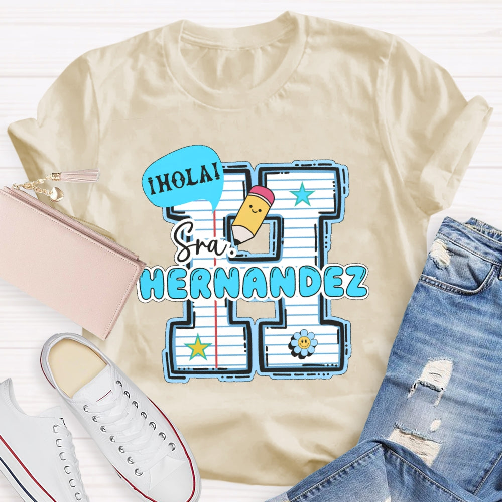 Personalized Name  Hola Funny T-shirt