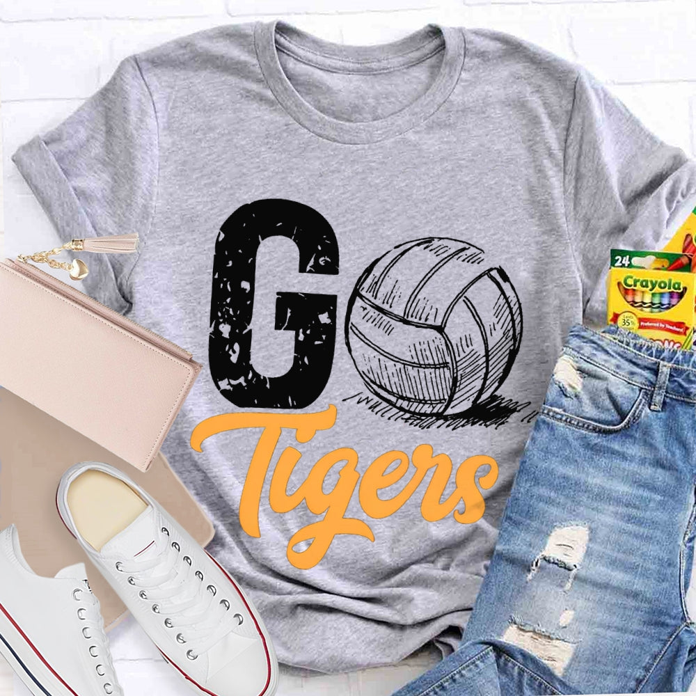 Personalized Mascot Go Tigers Football Match T-shirt