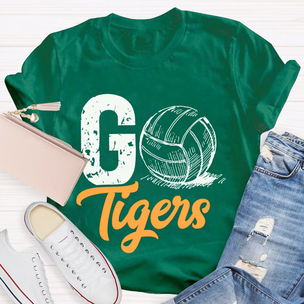 Personalized Mascot Go Tigers Football Match T-shirt