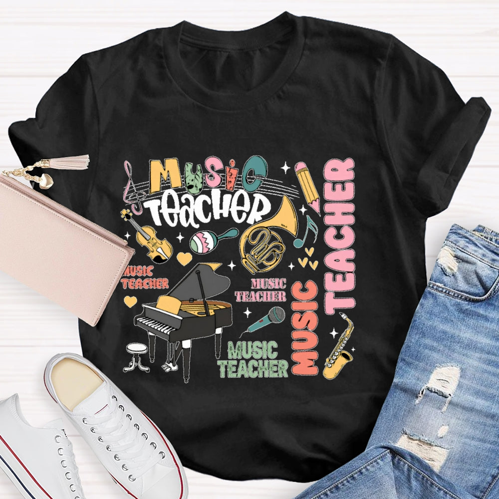 Music Teacher Graphic T-shirt