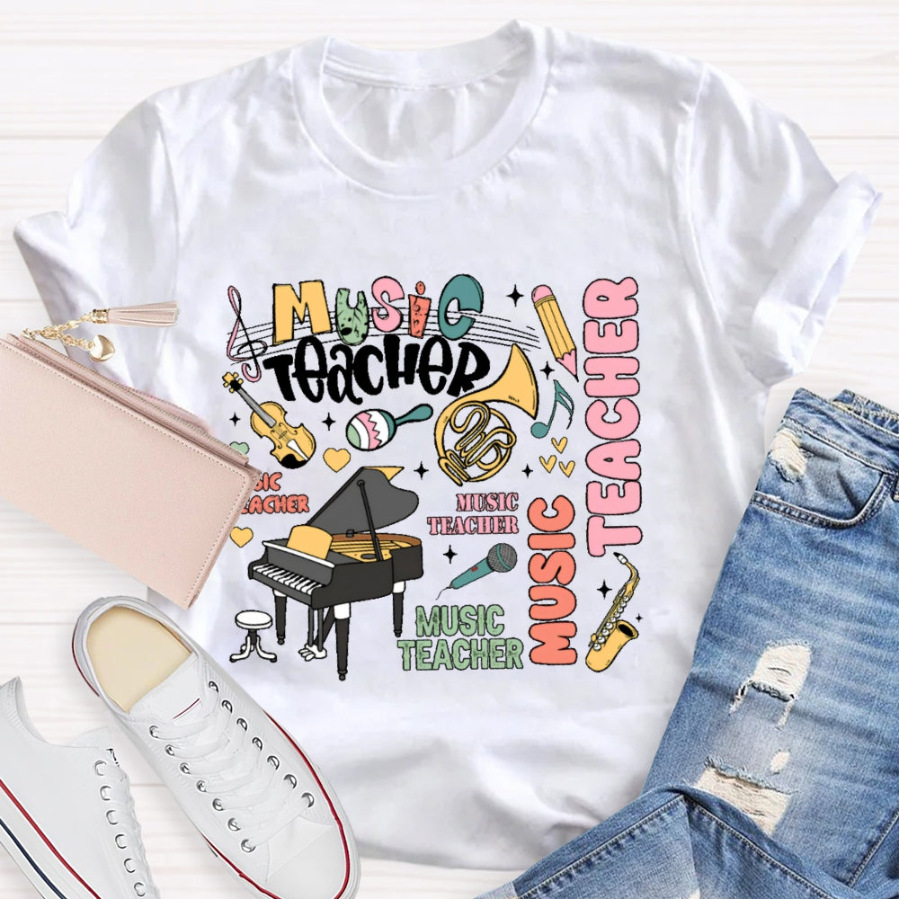 Music Teacher Graphic T-shirt