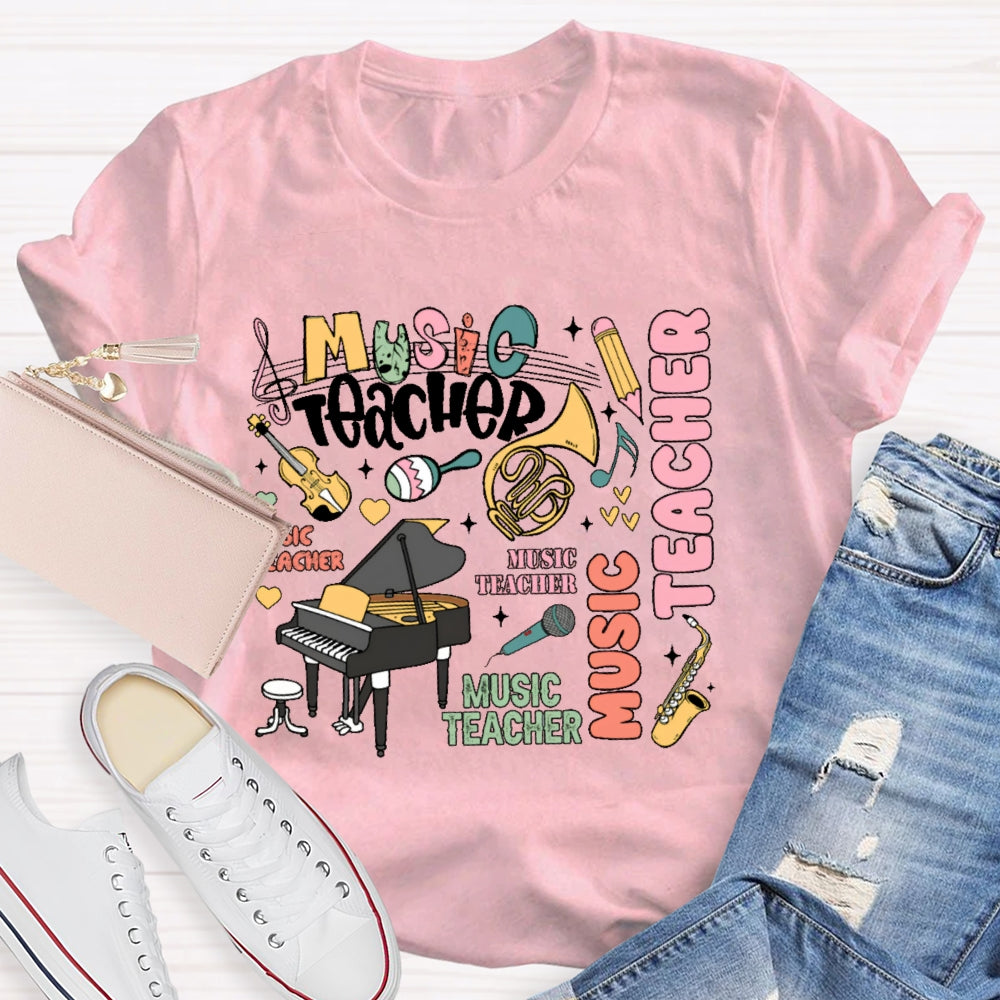 Music Teacher Graphic T-shirt