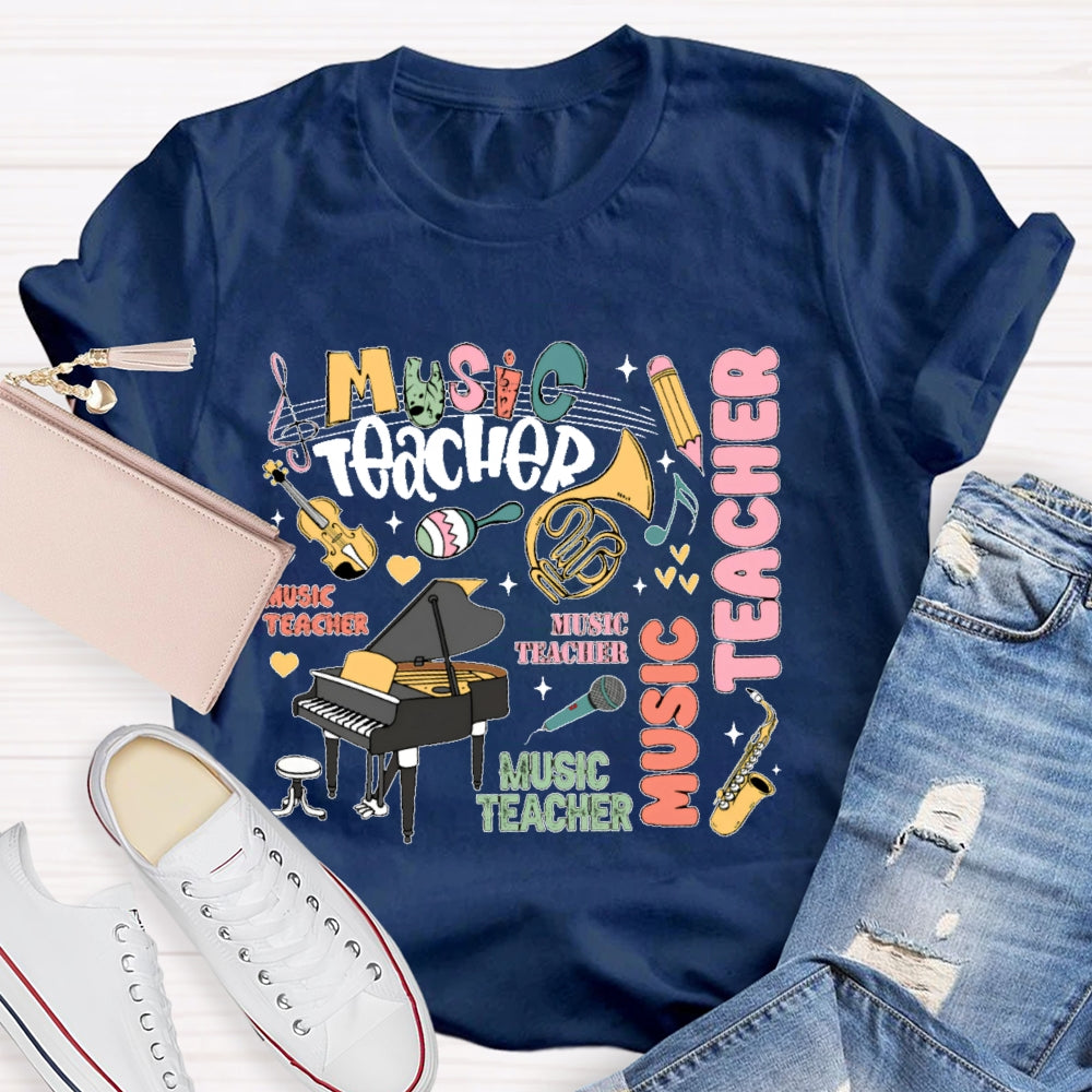 Music Teacher Graphic T-shirt