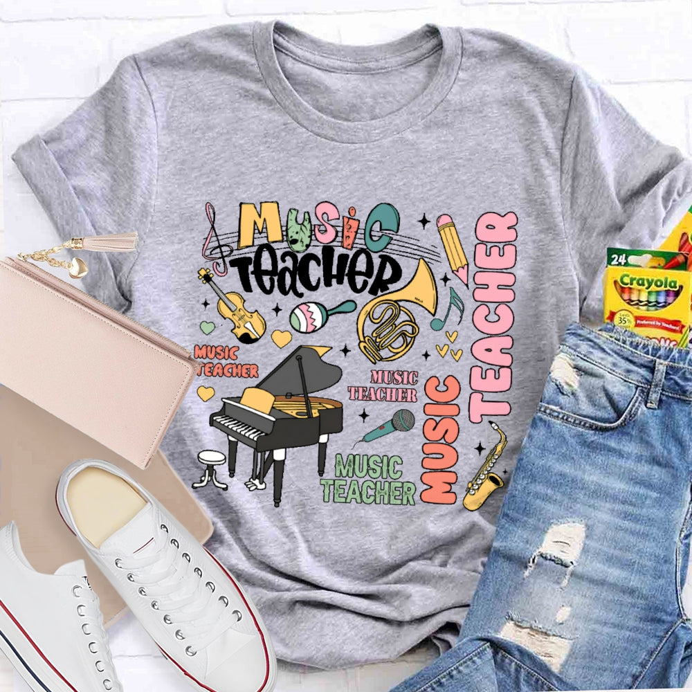 Music Teacher Graphic T-shirt
