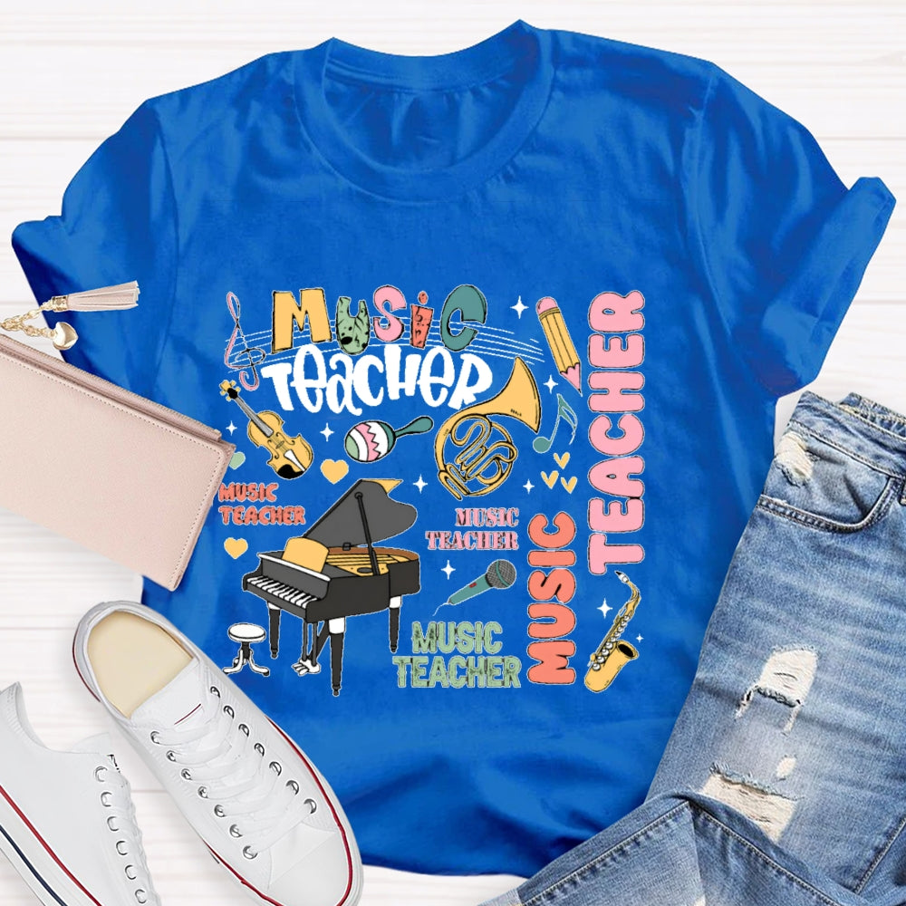 Music Teacher Graphic T-shirt
