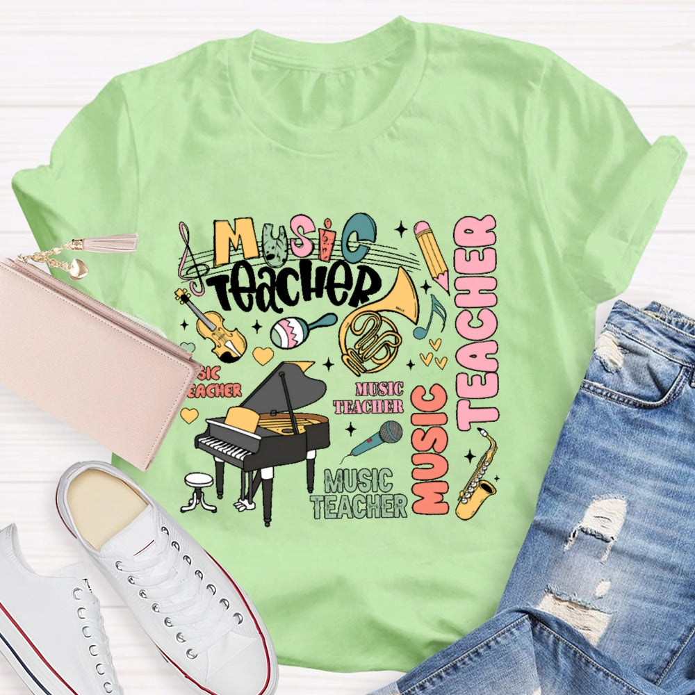 Music Teacher Graphic T-shirt