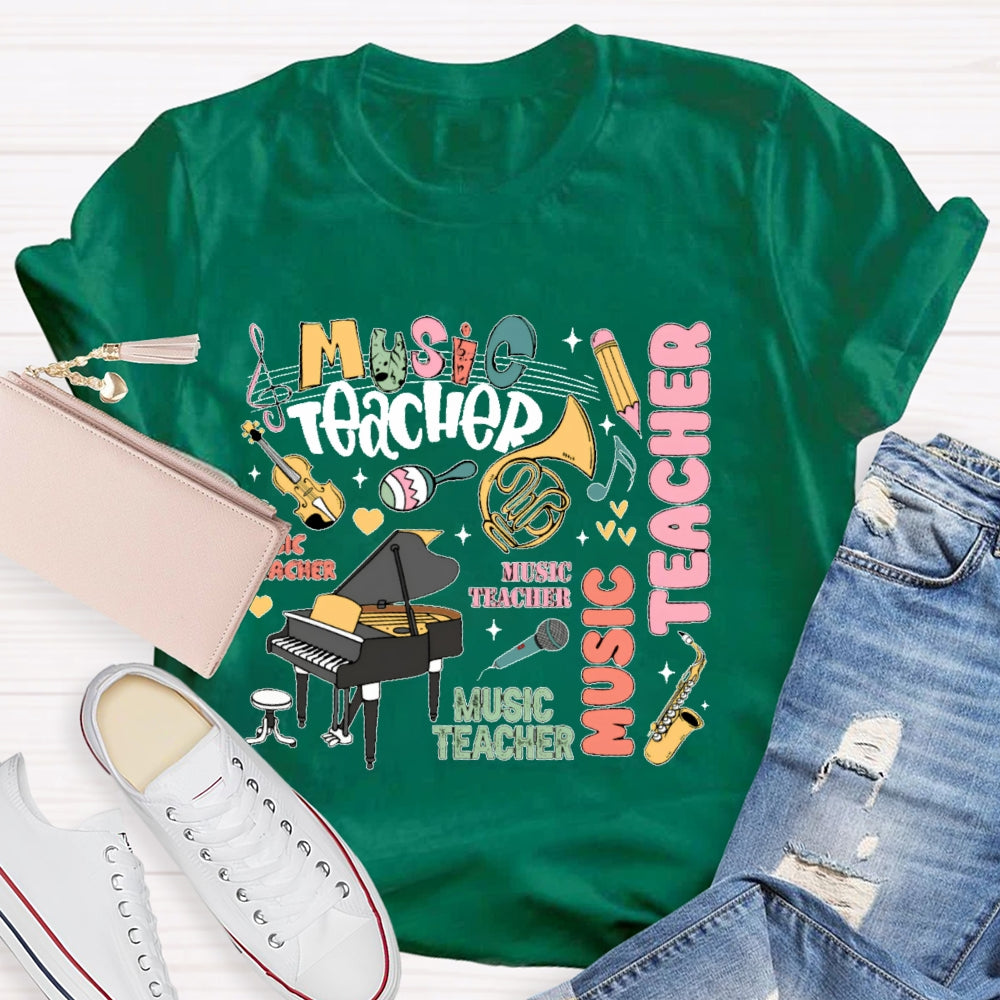 Music Teacher Graphic T-shirt