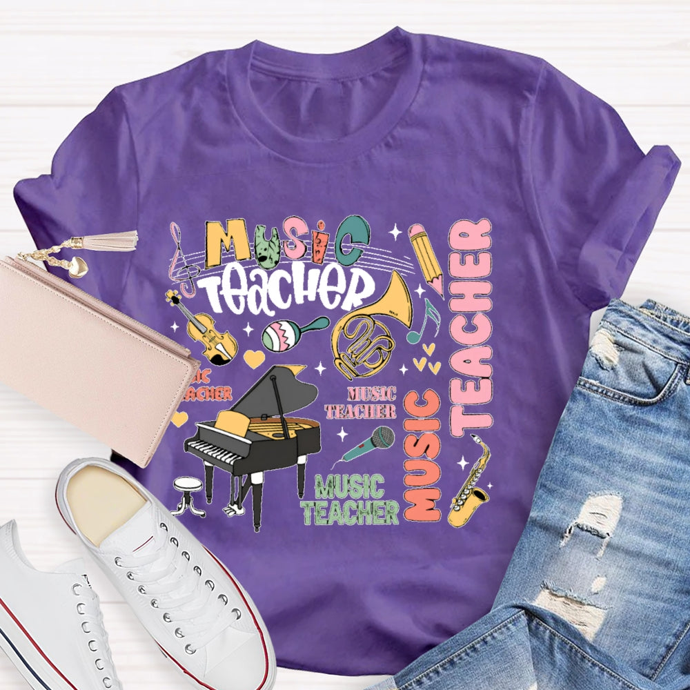 Music Teacher Graphic T-shirt