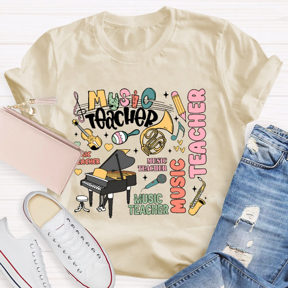 Music Teacher Graphic T-shirt