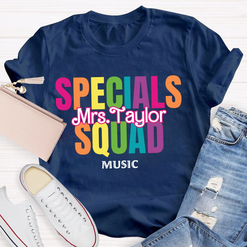 Personalized Name Specials Squad Music T-shirt