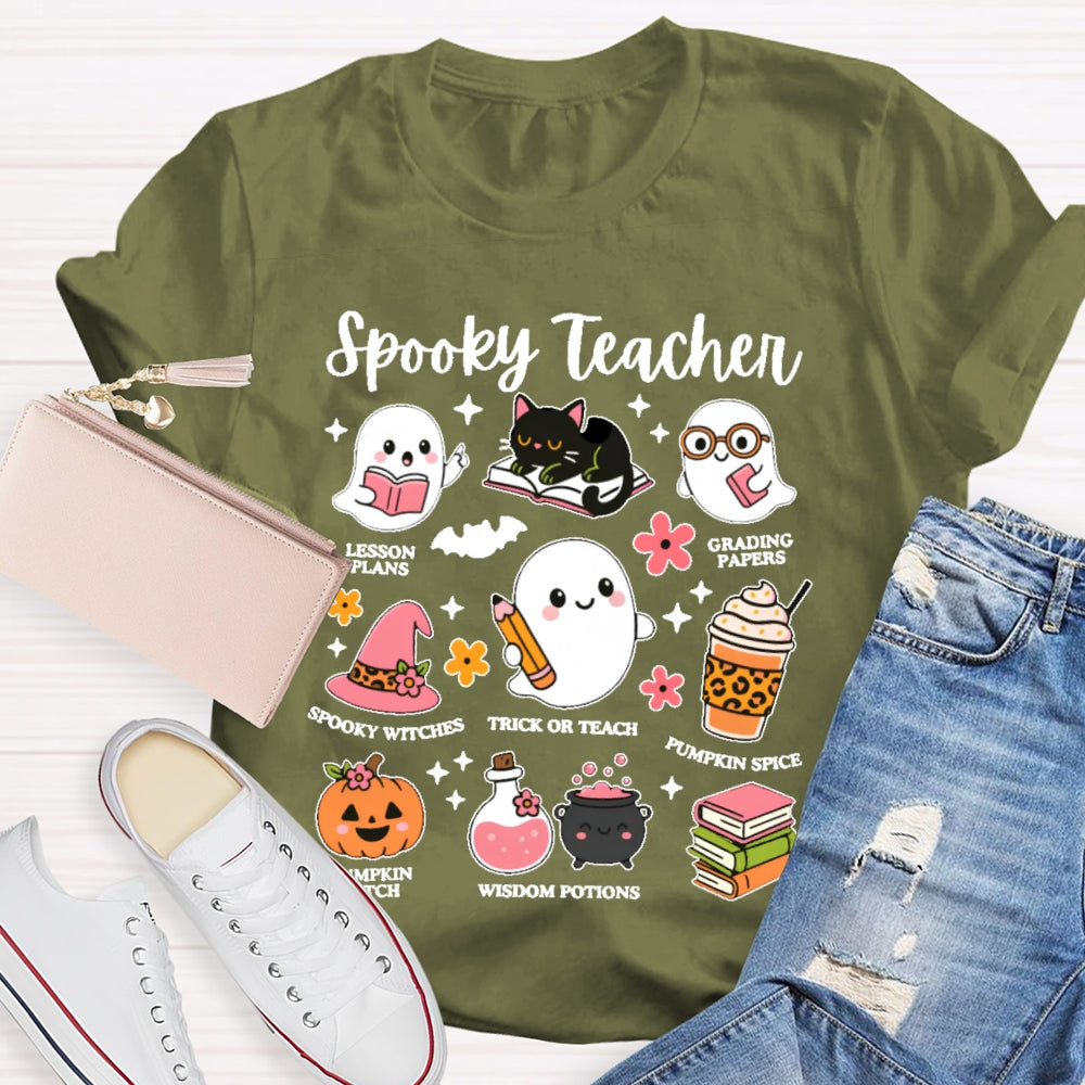 Spooky Teacher Graphic  Halloween T-shirt