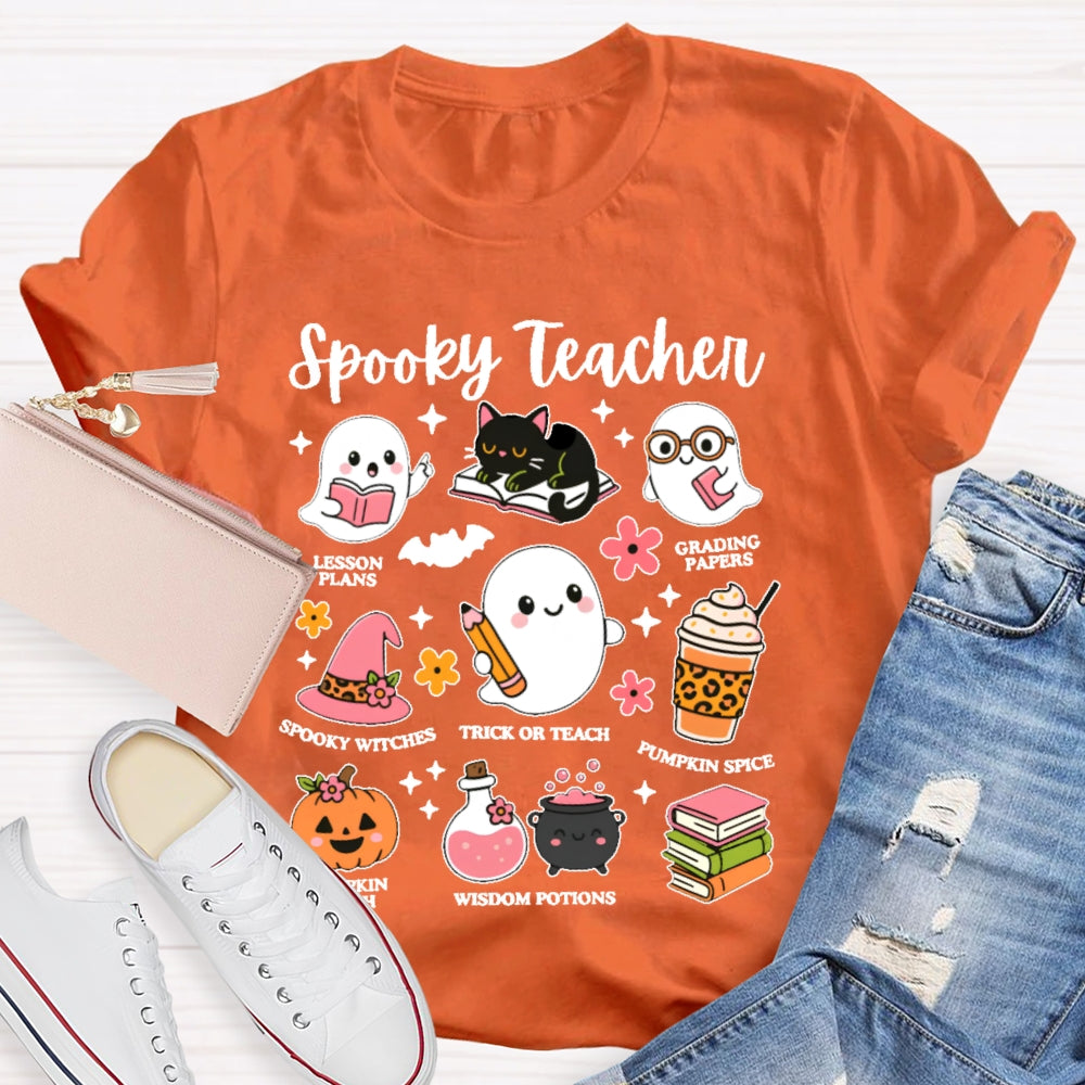 Spooky Teacher Graphic  Halloween T-shirt