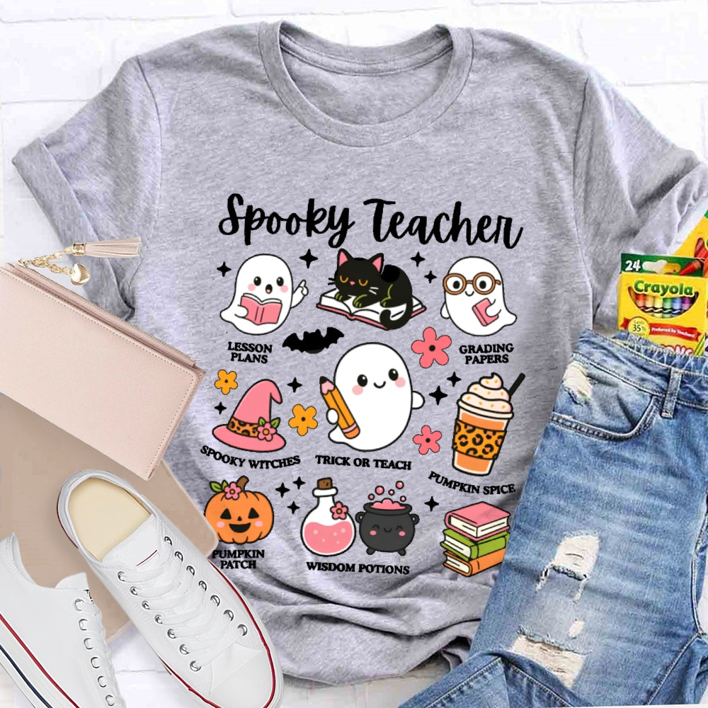 Spooky Teacher Graphic  Halloween T-shirt