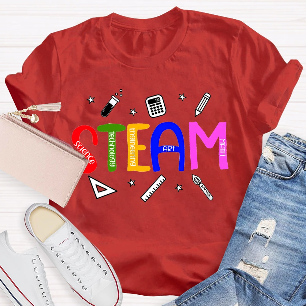 Steam Science Technology Engineering Art Math T-shirt