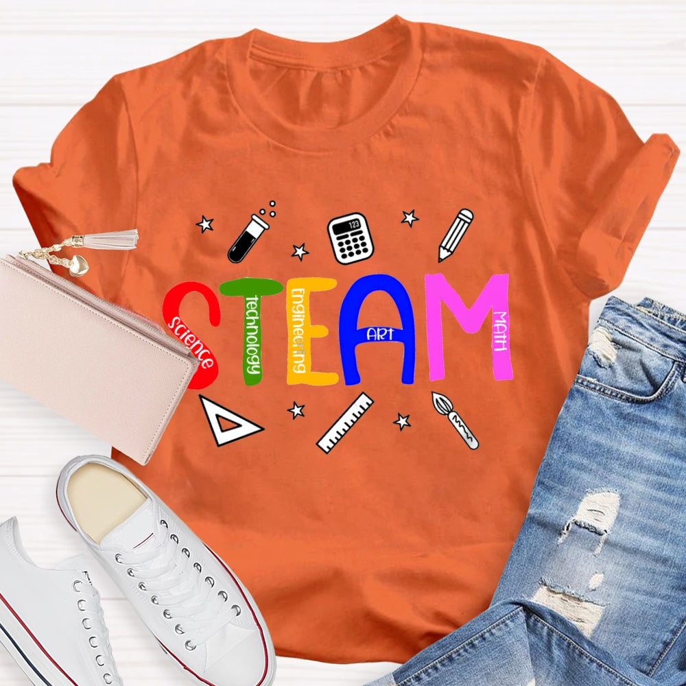 Steam Science Technology Engineering Art Math T-shirt