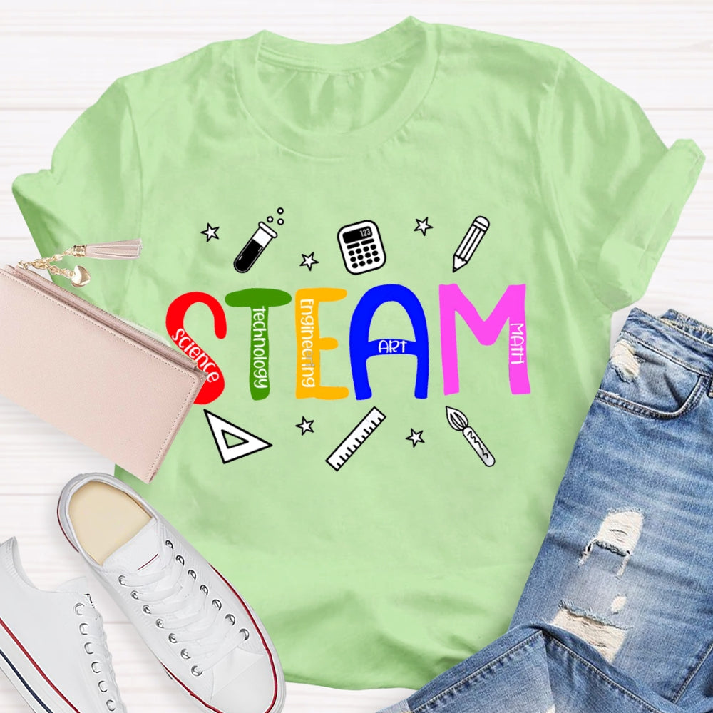 Steam Science Technology Engineering Art Math T-shirt