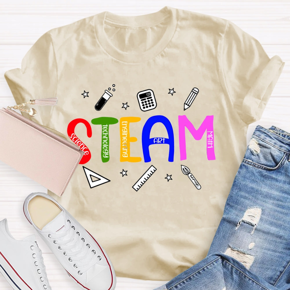 Steam Science Technology Engineering Art Math T-shirt