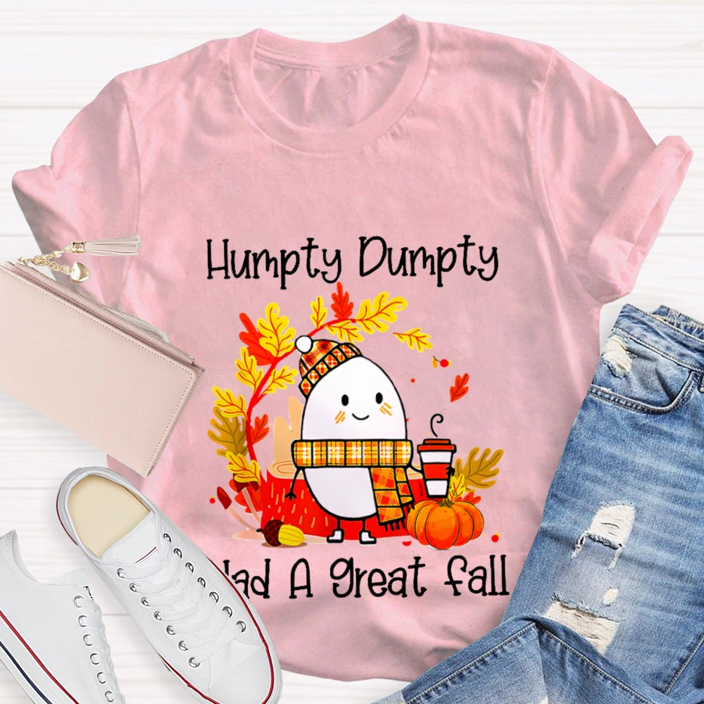 Humpty Happy Autumn Happy Fall Pumpkin T-shirt