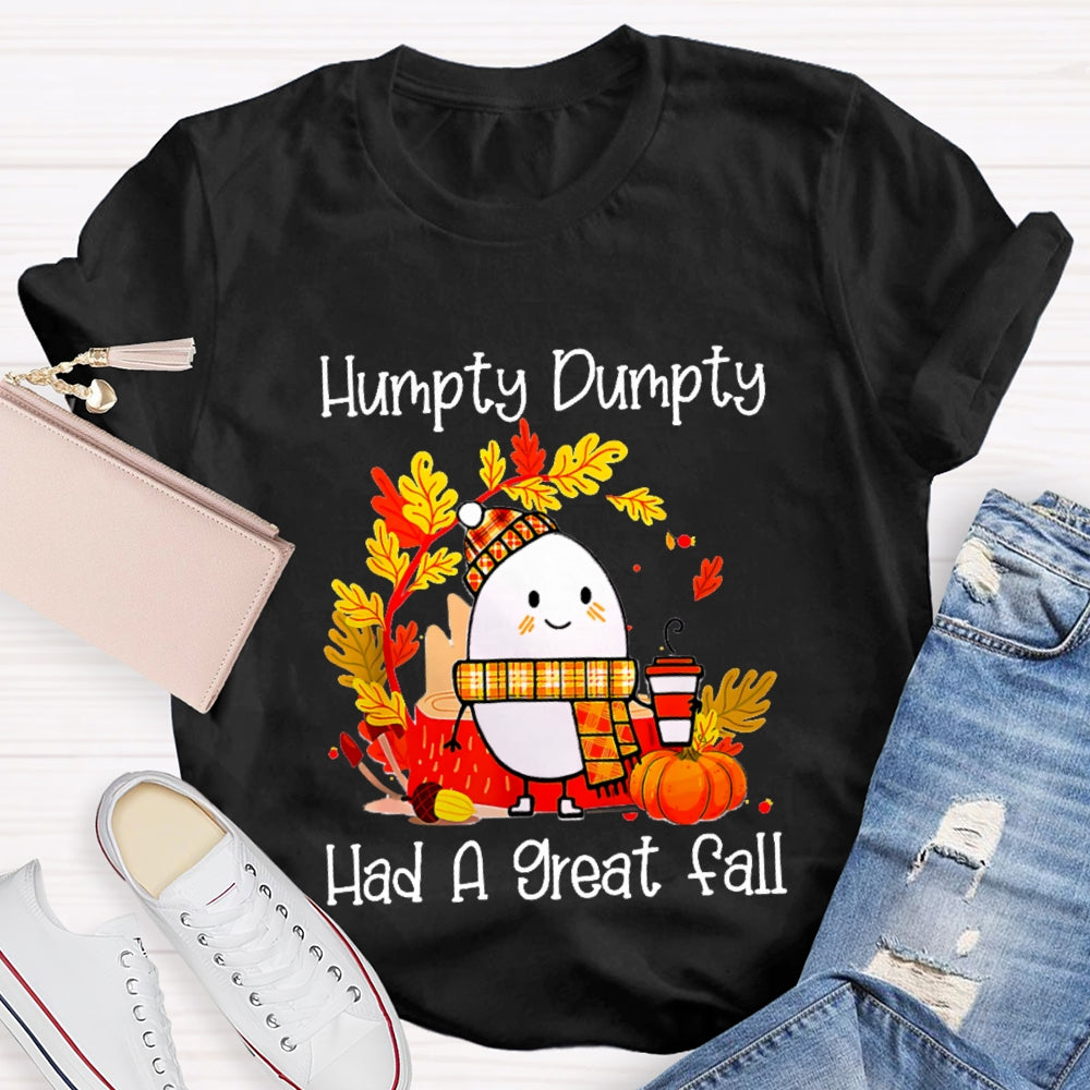 Humpty Happy Autumn Happy Fall Pumpkin T-shirt