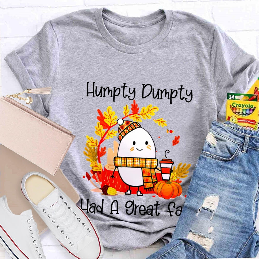Humpty Happy Autumn Happy Fall Pumpkin T-shirt
