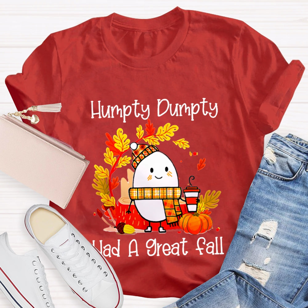 Humpty Happy Autumn Happy Fall Pumpkin T-shirt