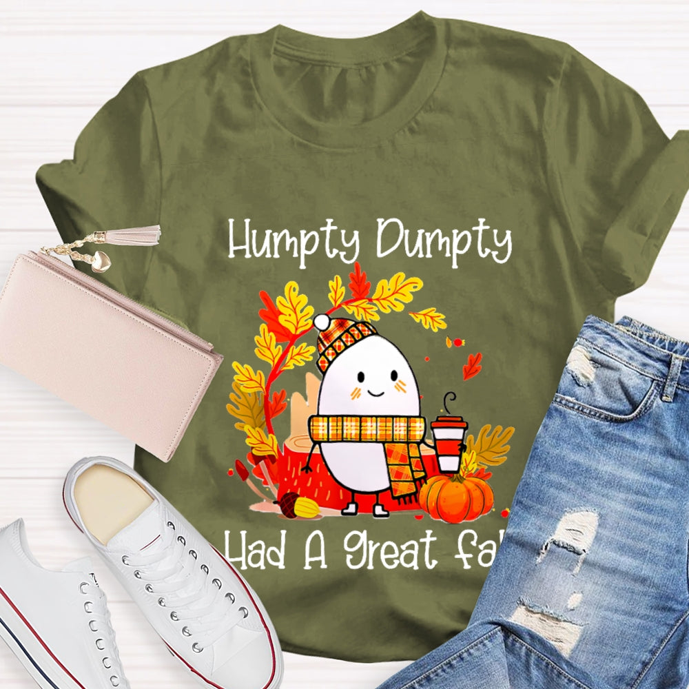 Humpty Happy Autumn Happy Fall Pumpkin T-shirt