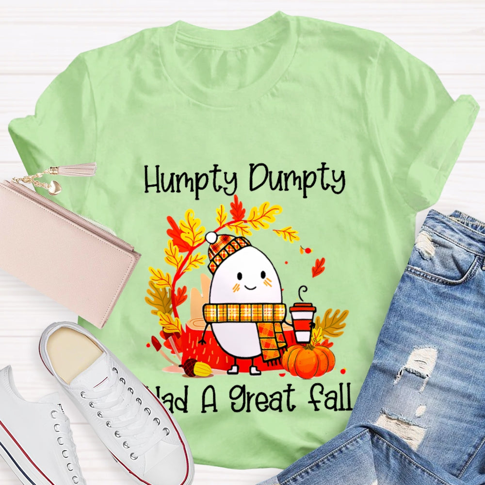Humpty Happy Autumn Happy Fall Pumpkin T-shirt