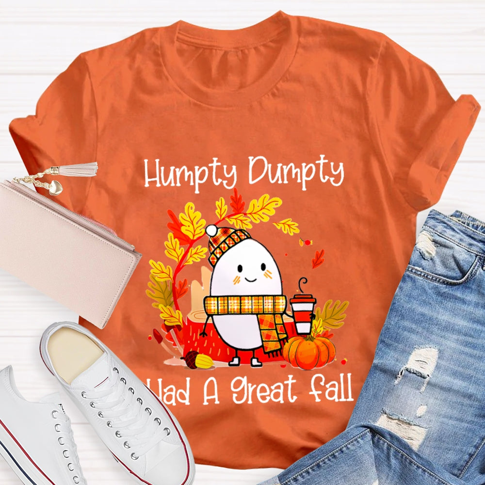 Humpty Happy Autumn Happy Fall Pumpkin T-shirt