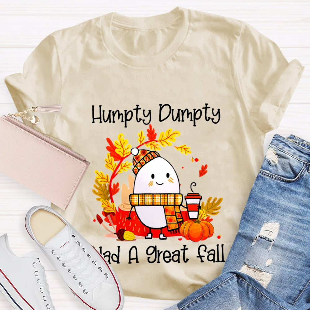 Humpty Happy Autumn Happy Fall Pumpkin T-shirt