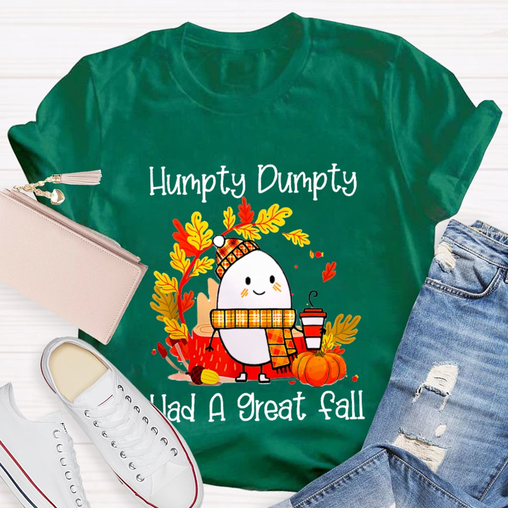 Humpty Happy Autumn Happy Fall Pumpkin T-shirt