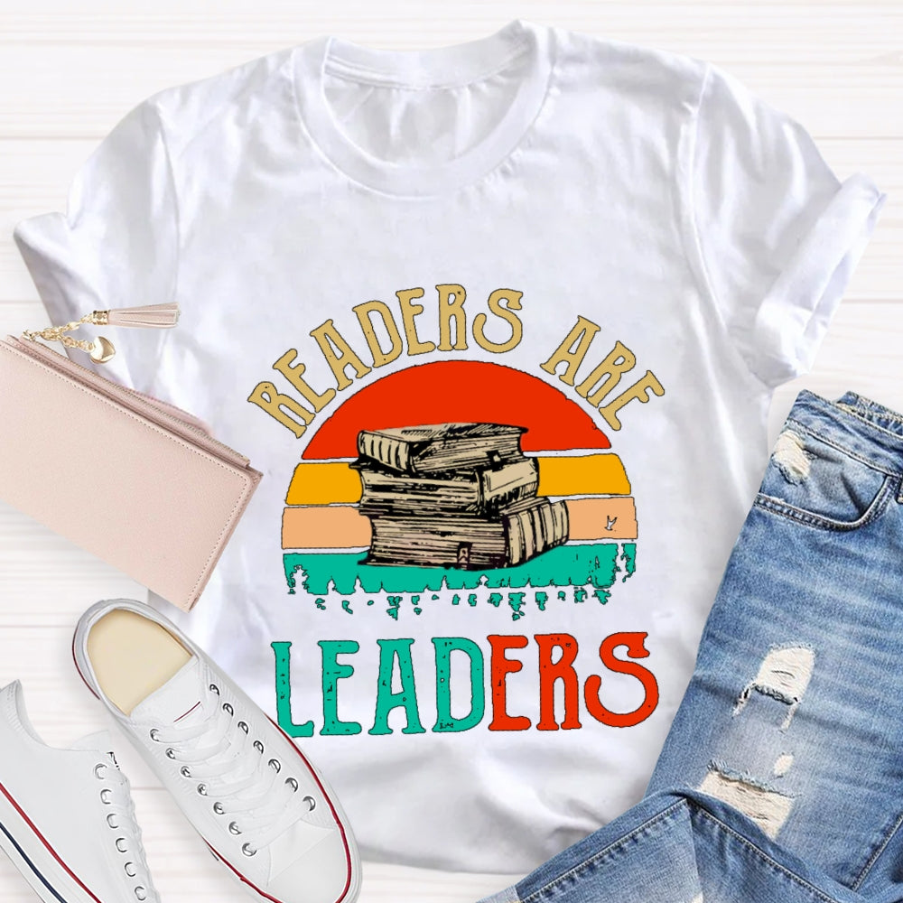 Readers Are Leader Vintage Book Printed T-Shirt