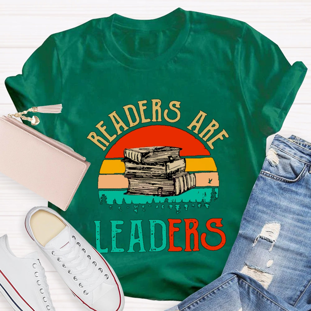 Readers Are Leader Vintage Book Printed T-Shirt