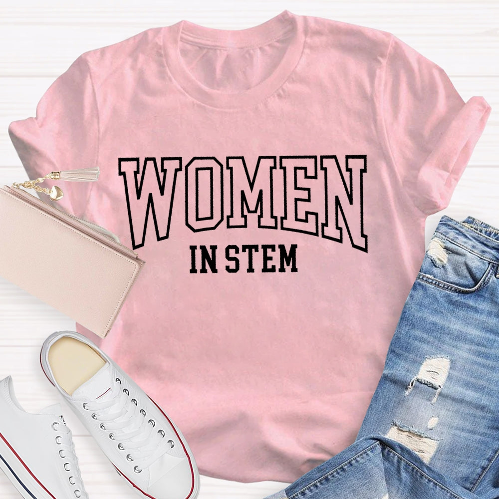 Women In Stem Science Technology Engineering Math T-shirt