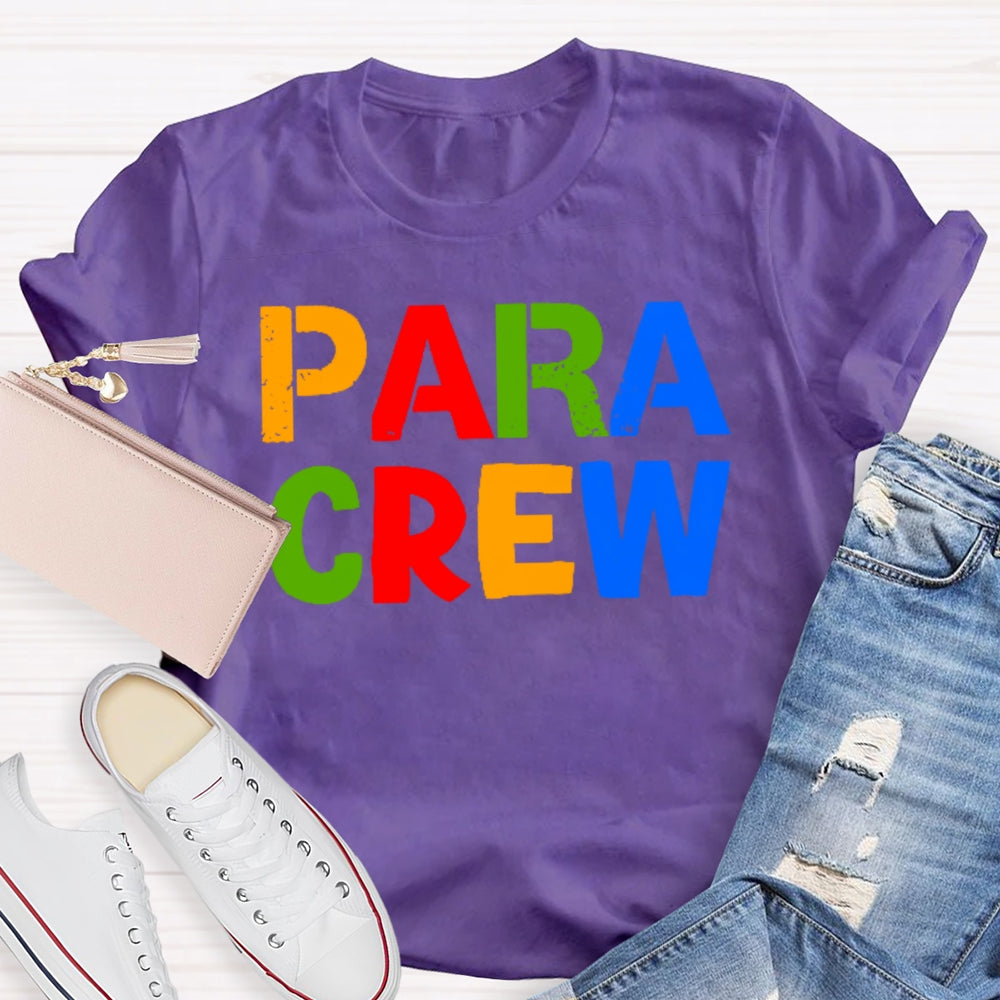 Para Crew Colored Letters T-shirt