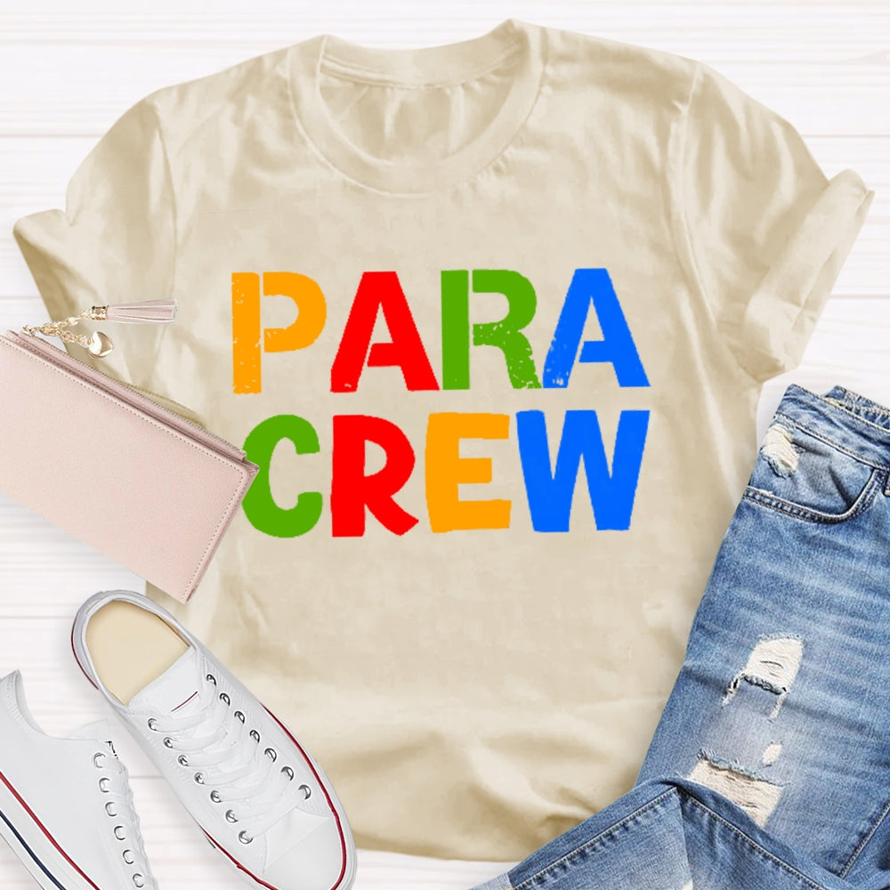 Para Crew Colored Letters T-shirt