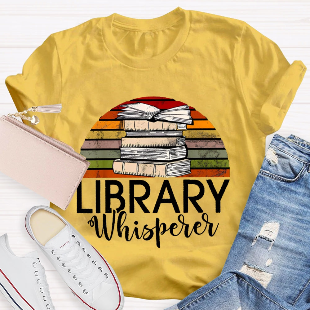 Library Whisperers Librarian T-shirt