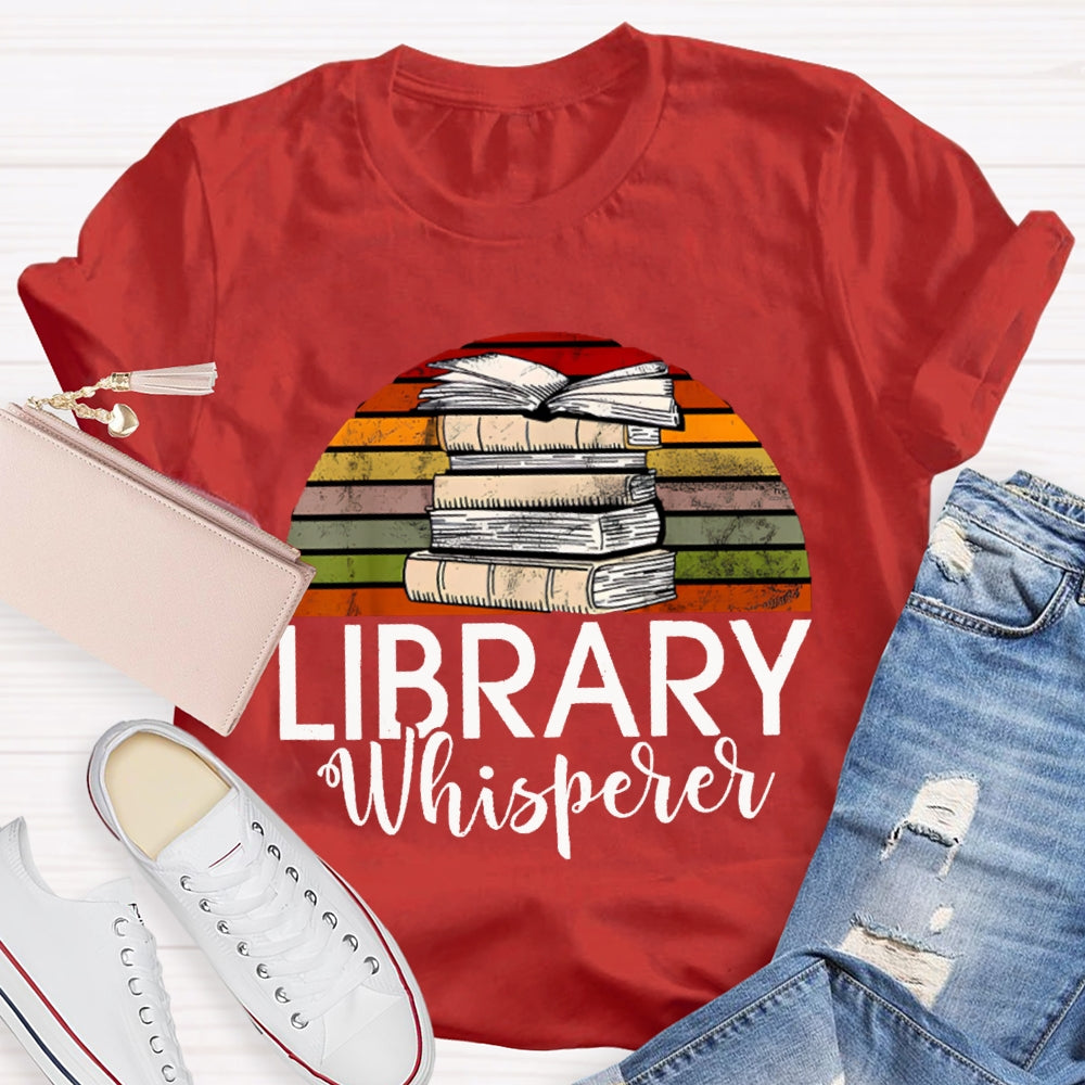 Library Whisperers Librarian T-shirt