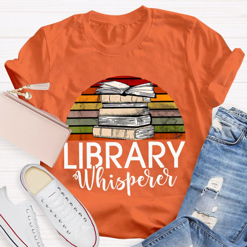 Library Whisperers Librarian T-shirt